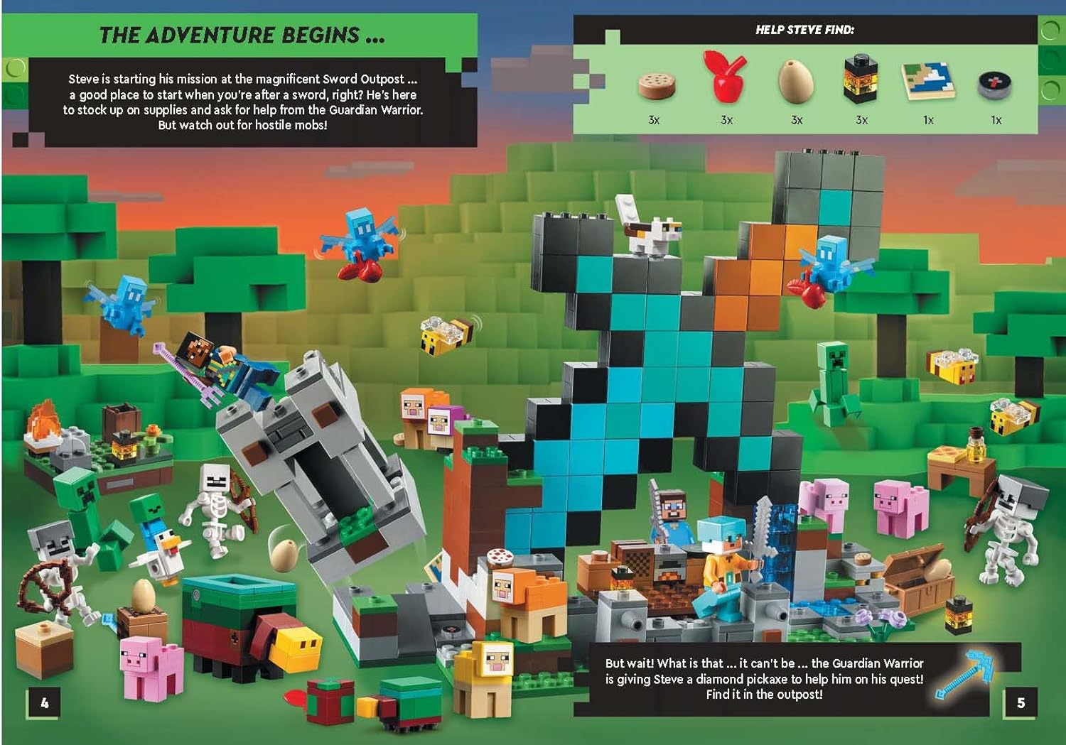 LEGO Minecraft: Steve’s Netherite Adventure: Search & Find Sticker Activity