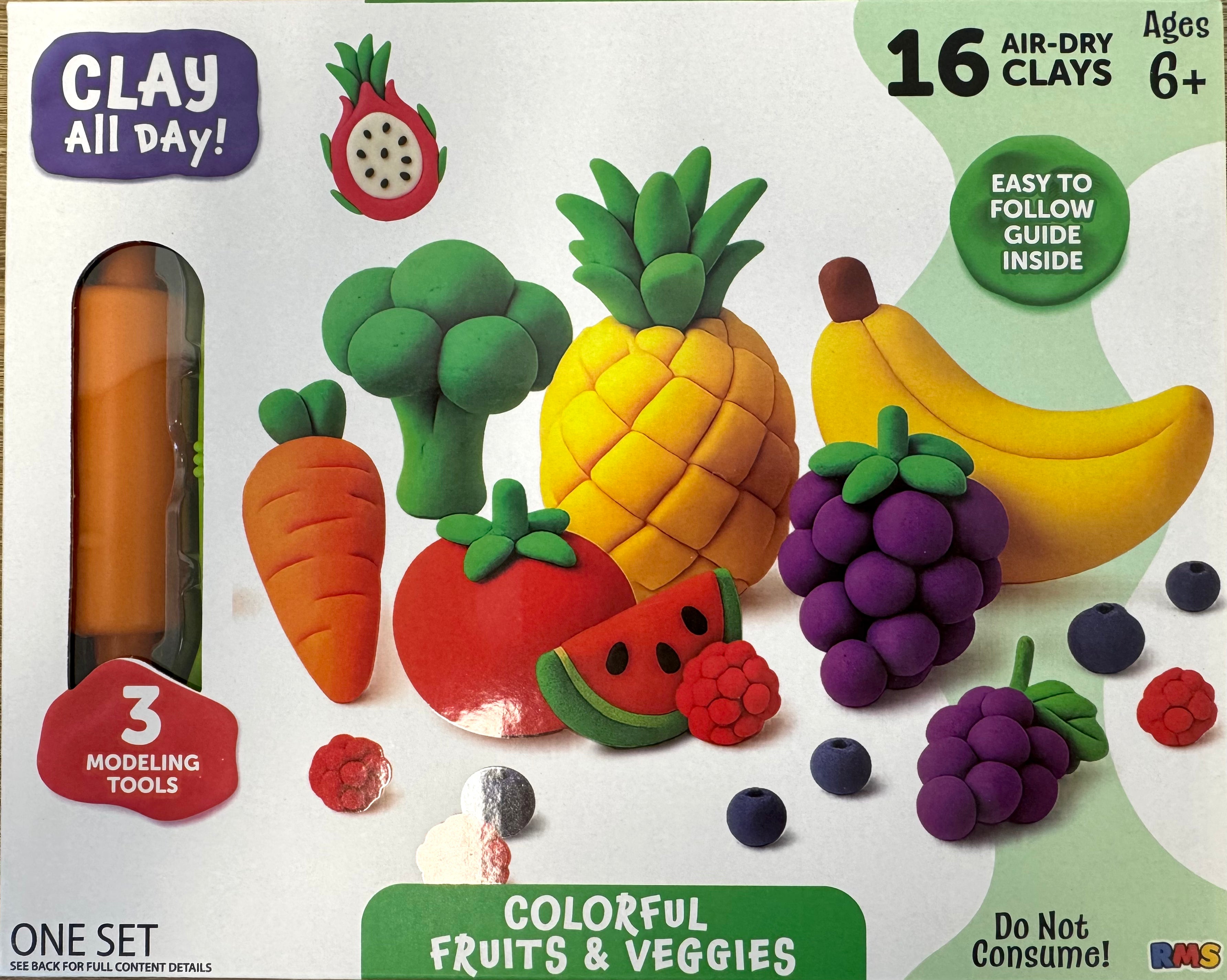 Clay All Day: Colourful Fruits & Veggies