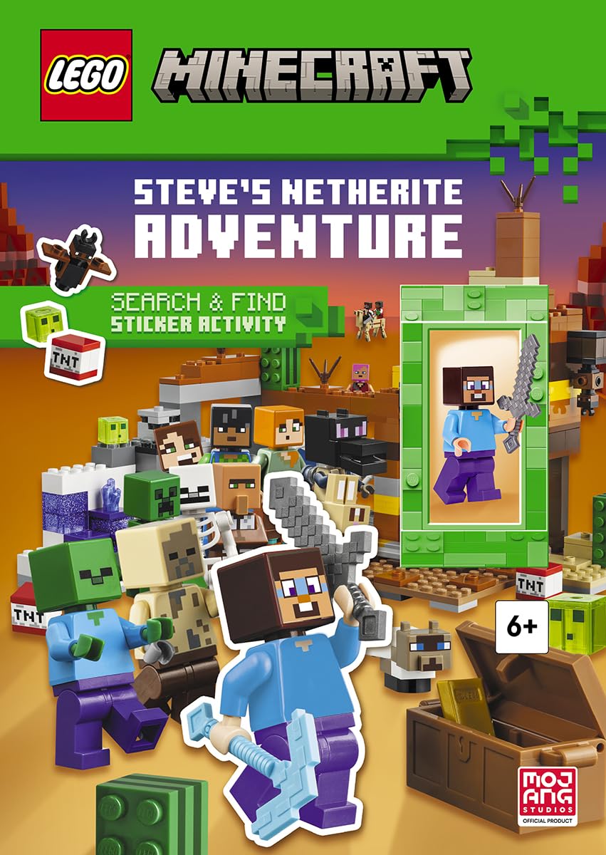 LEGO Minecraft: Steve’s Netherite Adventure: Search & Find Sticker Activity