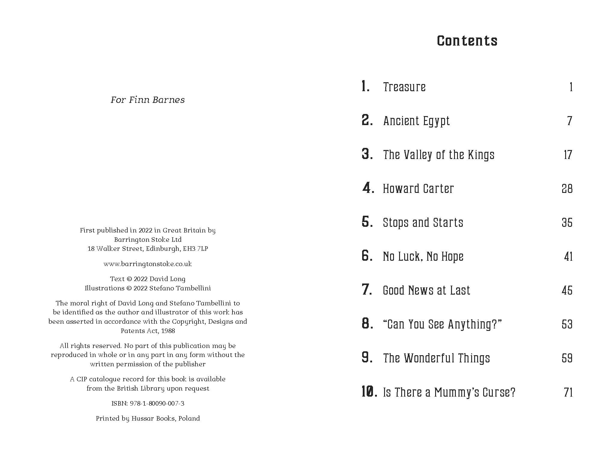 Tutankhamun's Treasure (Dyslexia-friendly)