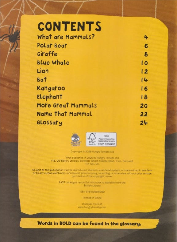 Young Adventurers: My Book About Mammals