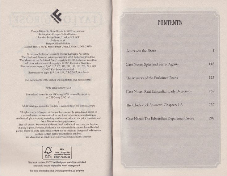 Secrets On The Shore: Taylor And Rose Secret Agents Mini Adventure