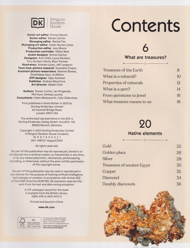 Treasures of the Earth: Rocks, Minerals, Crystals, and Gems