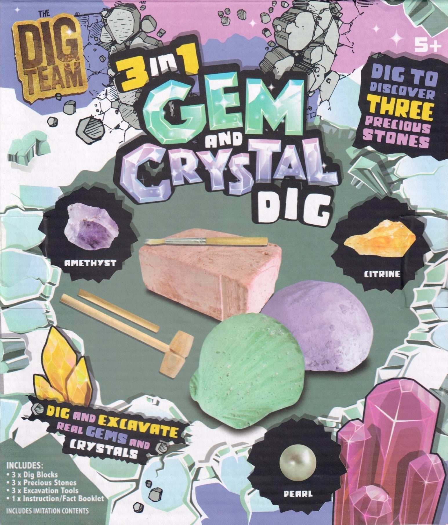 3 In 1 Gem And Crystal Dig