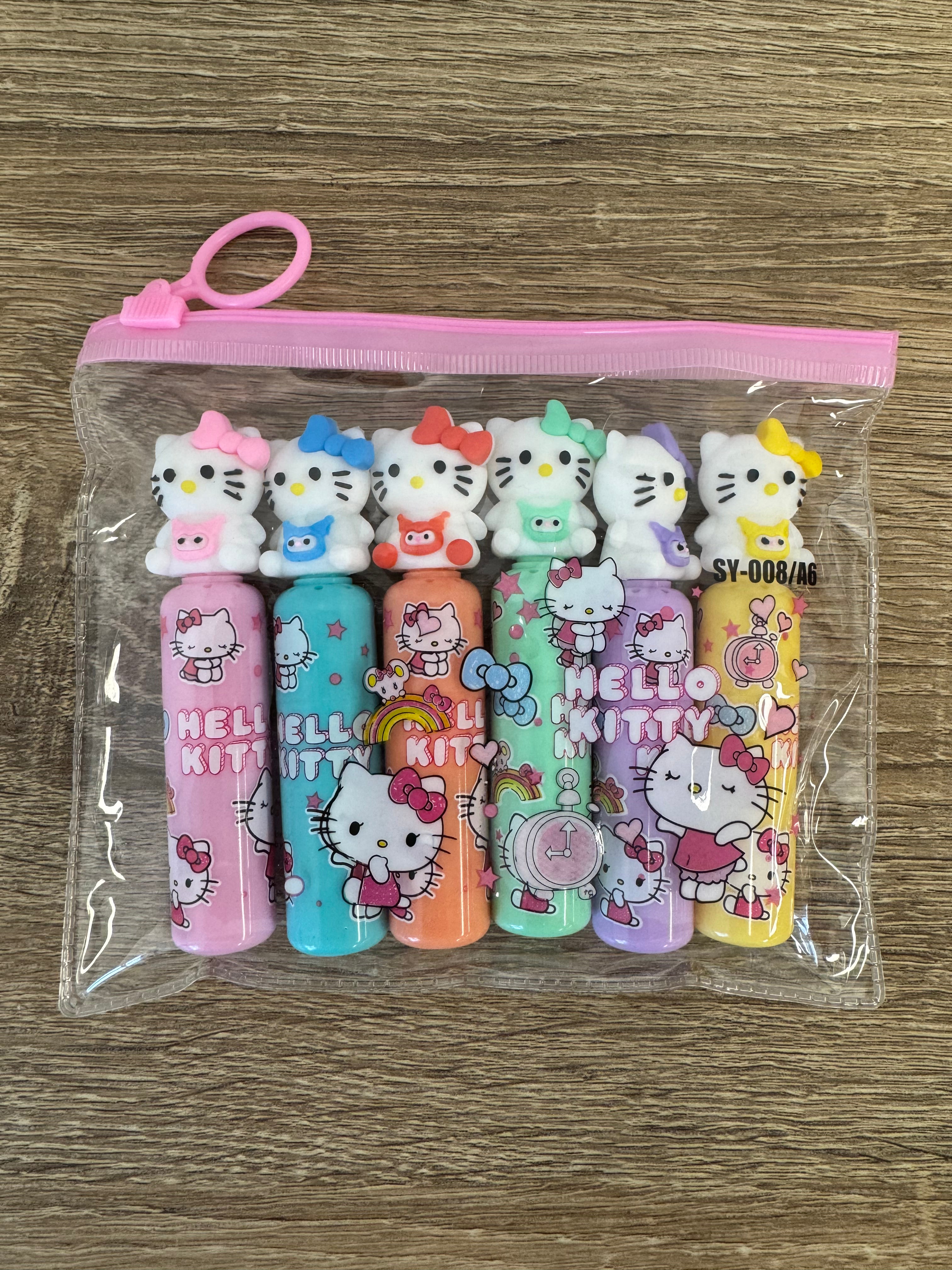 Hello Kitty 6 Pack Highlighter Marker Pens