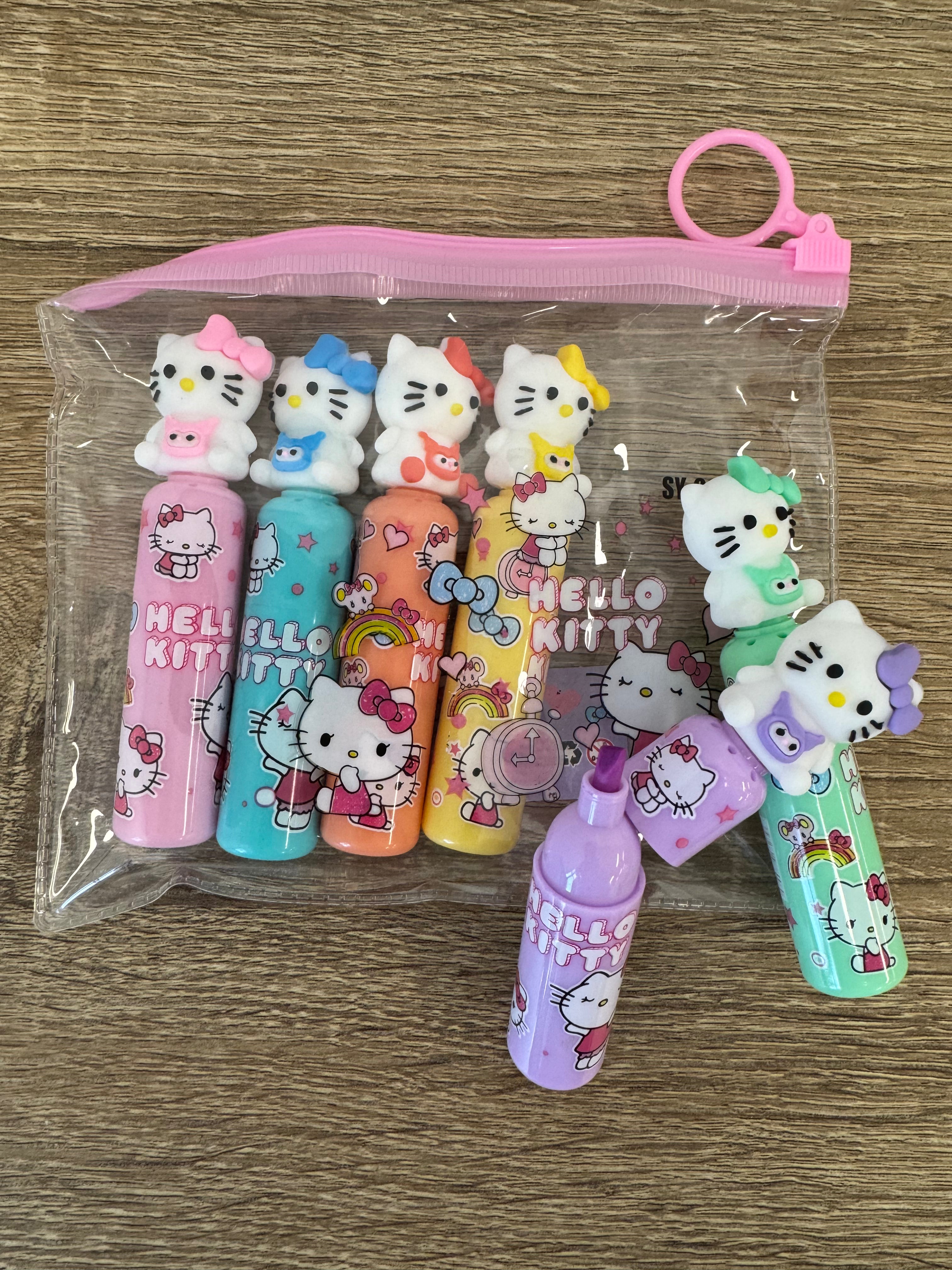 Hello Kitty 6 Pack Highlighter Marker Pens