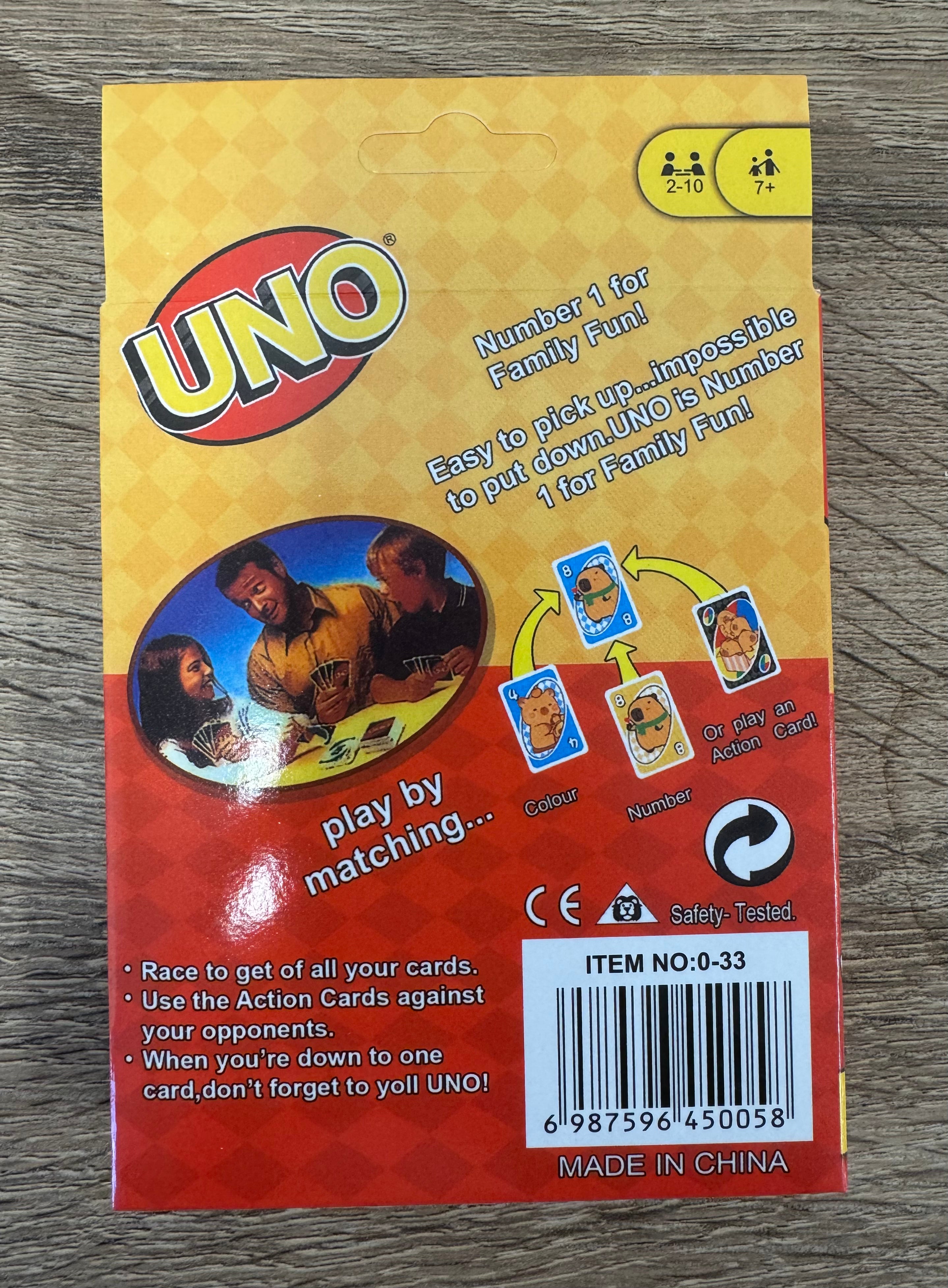 UNO CapyBara Card Game