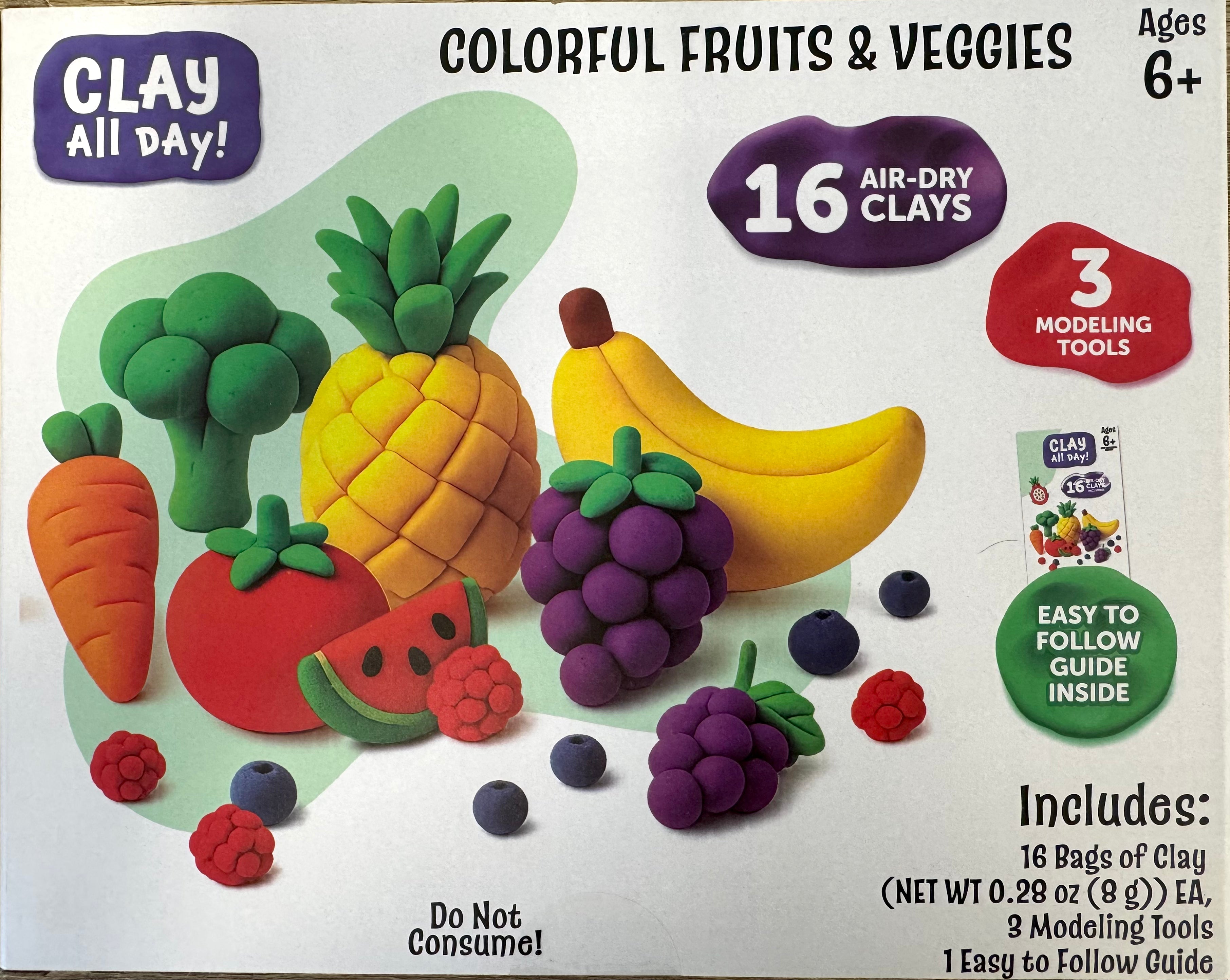 Clay All Day: Colourful Fruits & Veggies