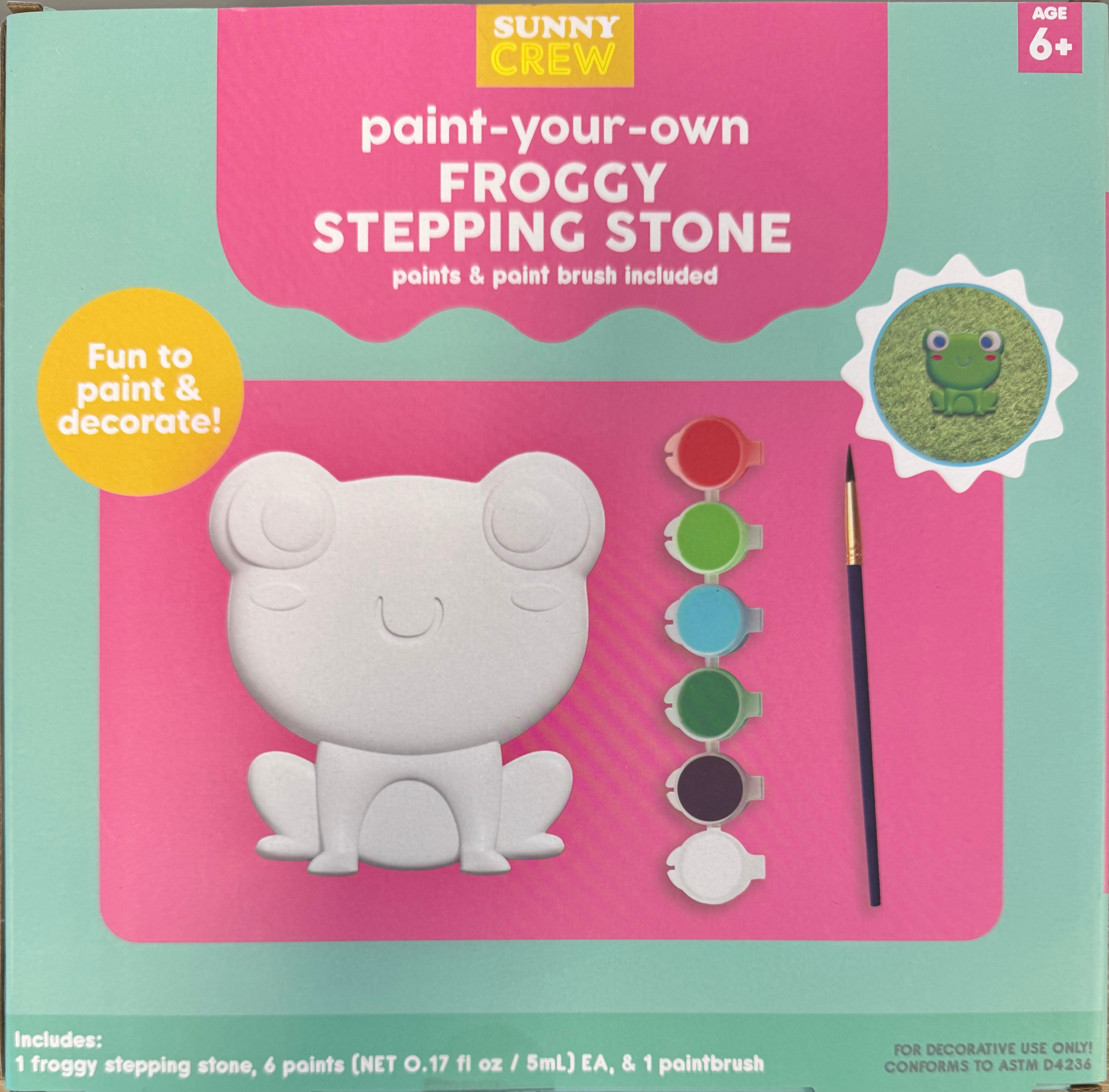 Paint-Your-Own Froggy Stepping Stone