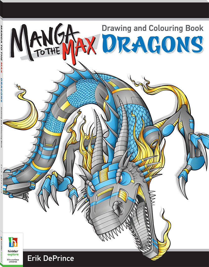 Manga to the Max Drawing and Colouring Book- Dragons