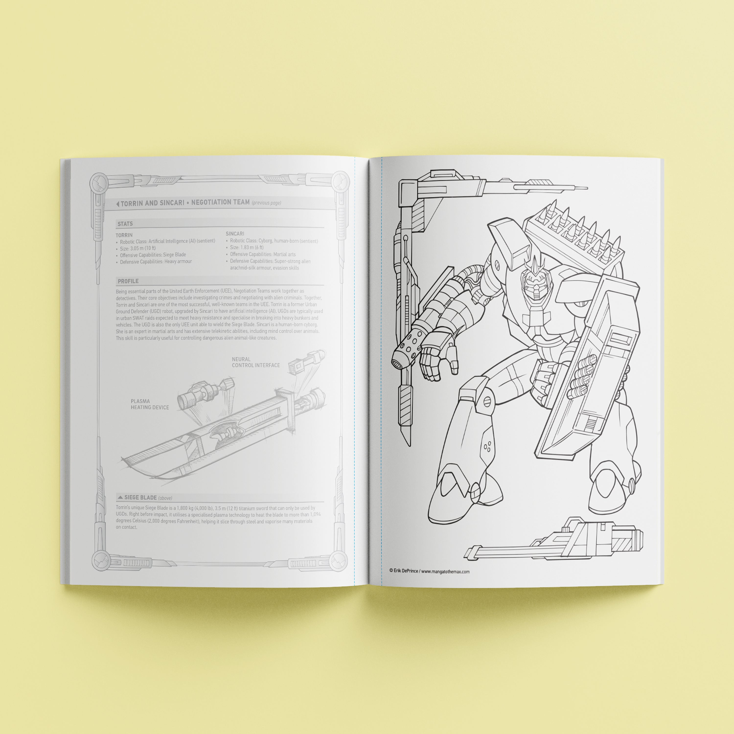 Manga to the Max Drawing and Colouring Book: Robots