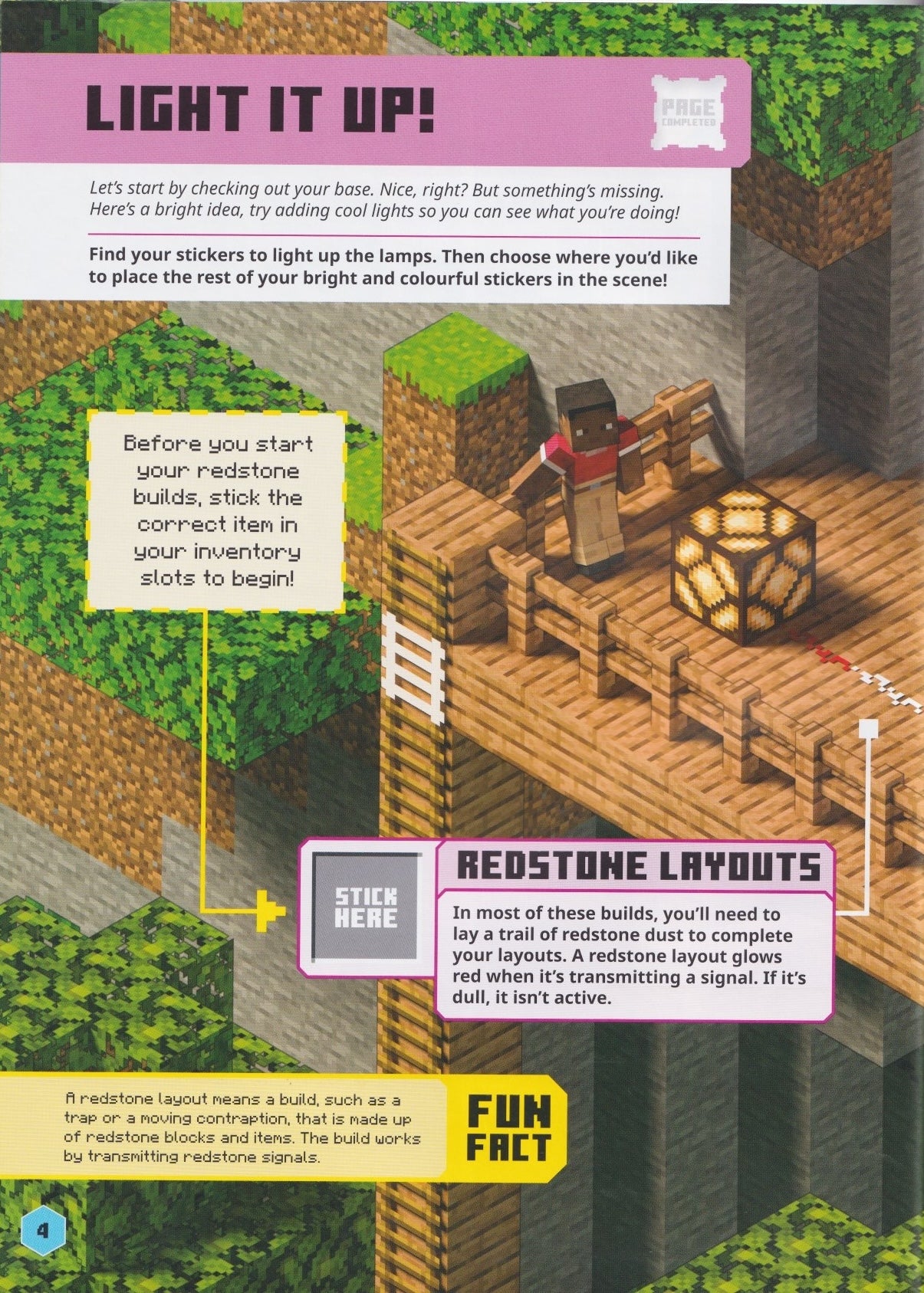 Minecraft Redstone Sticker Adventure