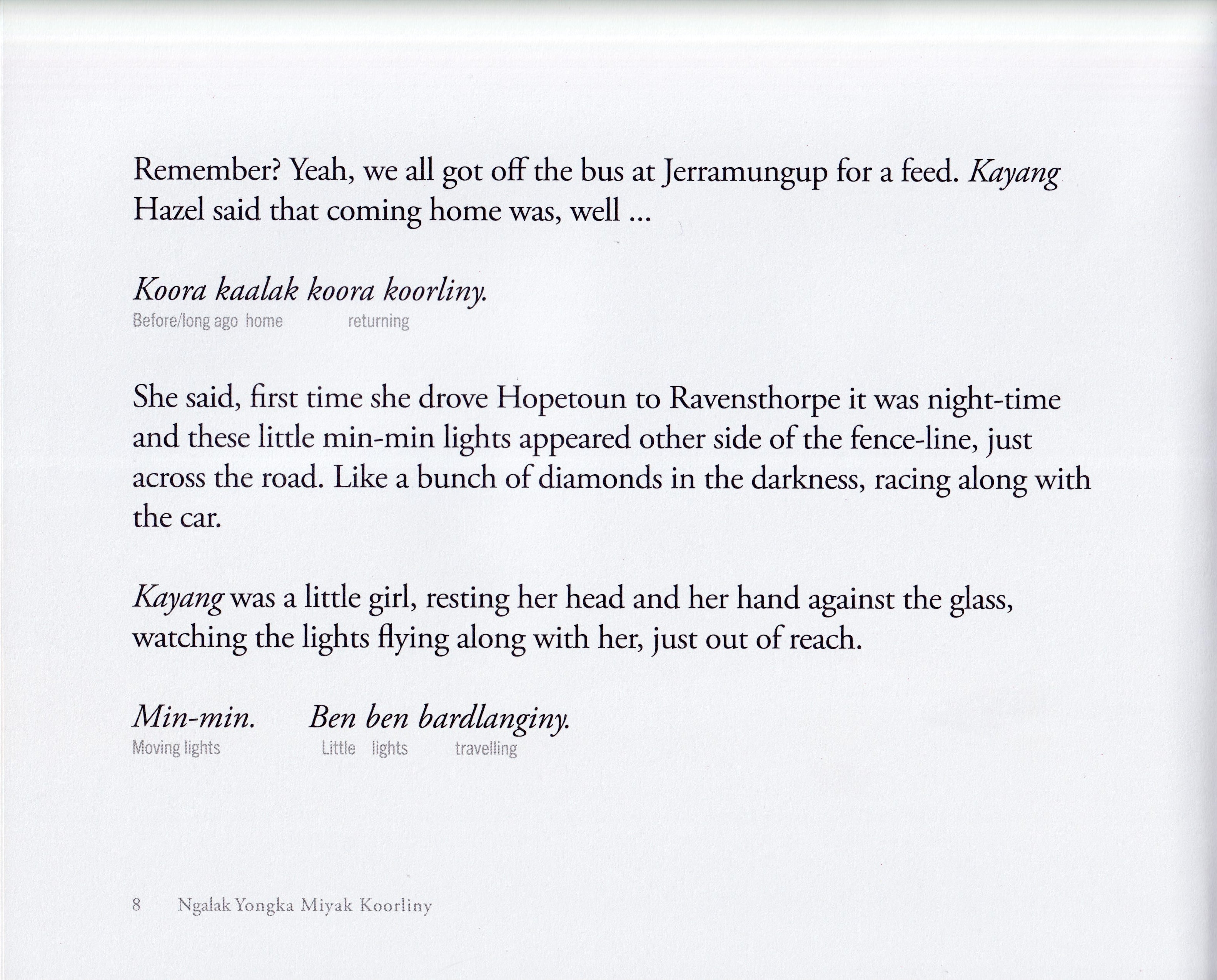 Ngalak Yongka Miyak Koorliny