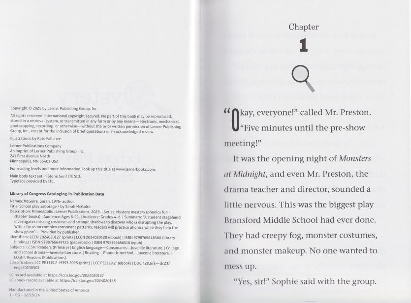 Mystery Masters - Phonics Fun: School Play Sabotage