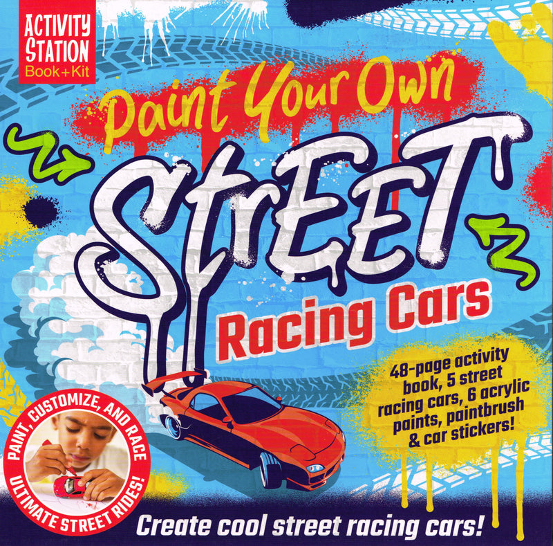 Paint Your Own Street Racing Cars Activity Station