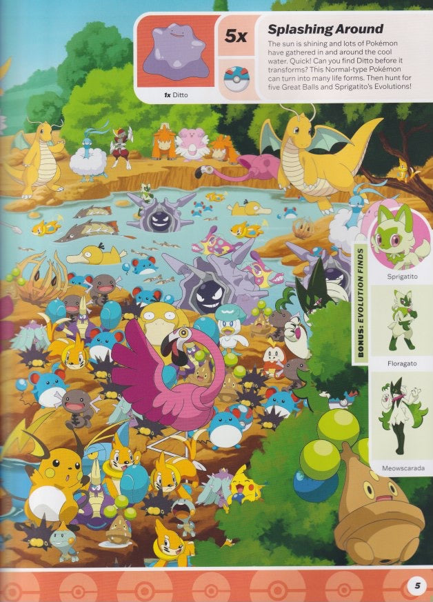 Pokémon Where's Sprigatito: A Search & Find Book