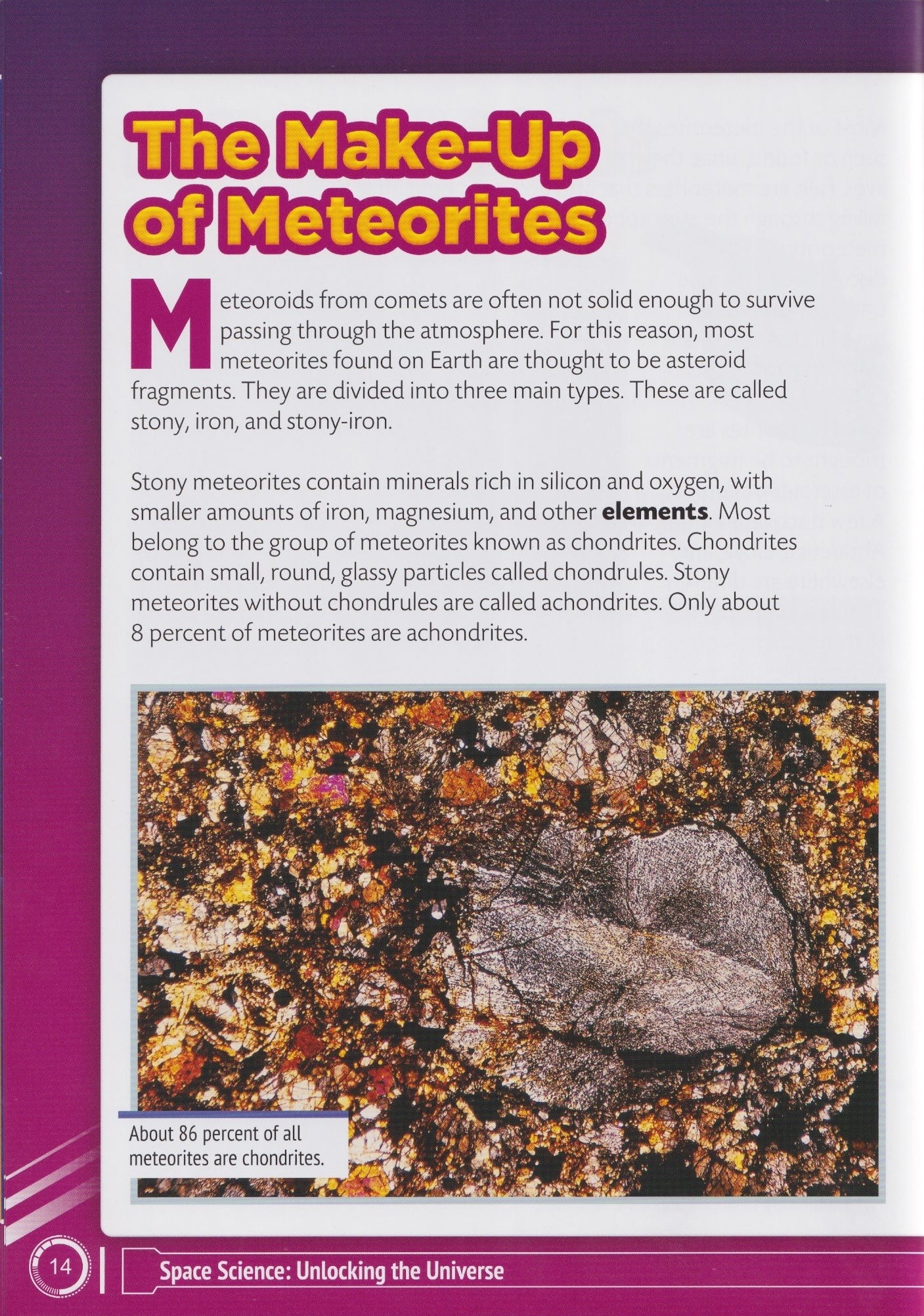 Space Science Unlocking the Universe: Meteors