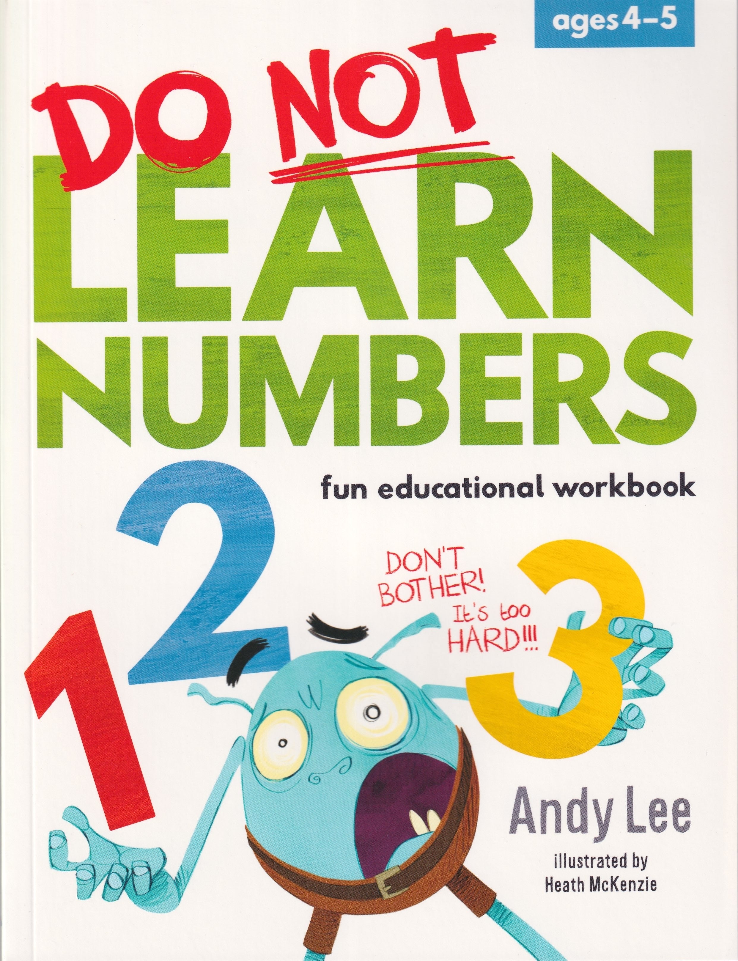 Do Not Learn Numbers - Fun Educational Workbook