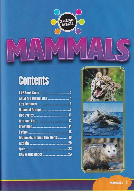 Classifying Animals: Mammals