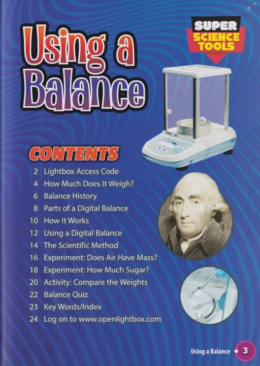 Super Sci T: Using a Balance (Hardcover)