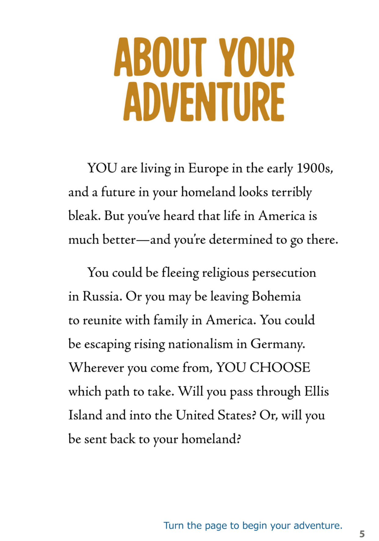 You Choose - Seeking History: Immigrating to America Through Ellis Island