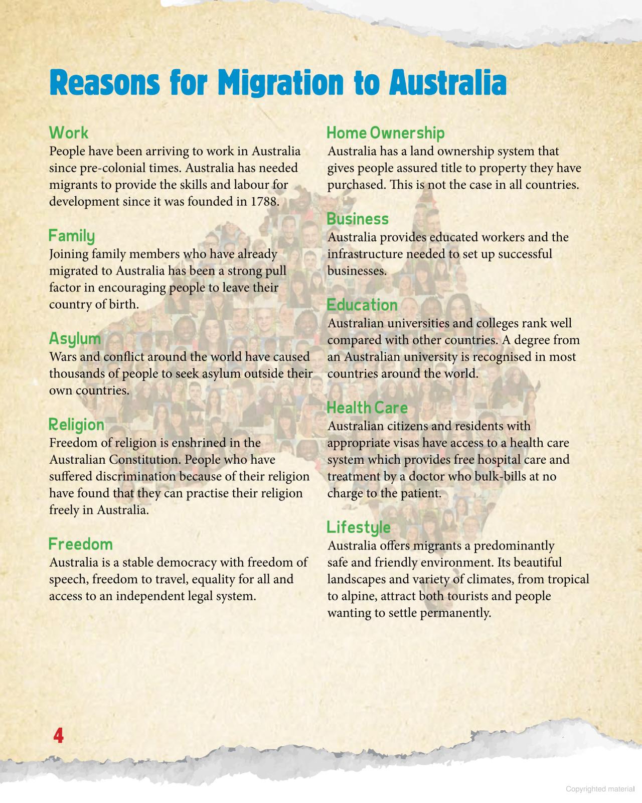 Migration to Australia: Migration From The Middle East and Africa (Hardcover)