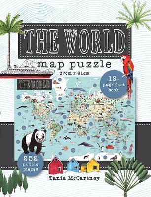 The World Map Book & Puzzle 252-Piece Jigsaw Puzzle